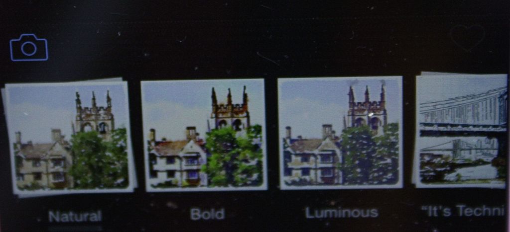 Waterlogue effects choices