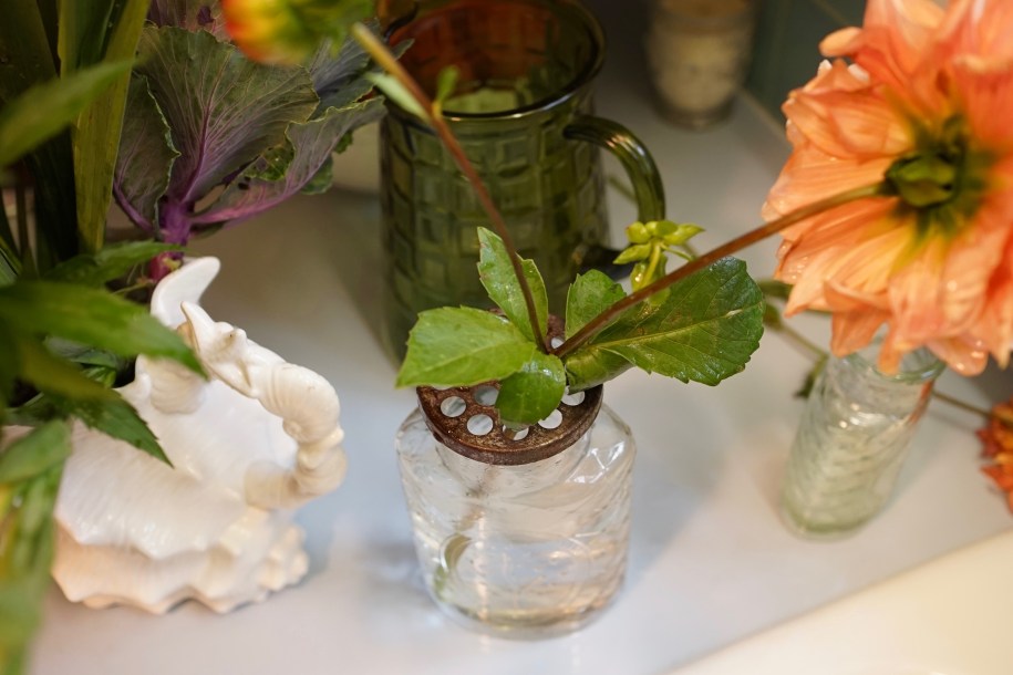 Creating a flower arrangement