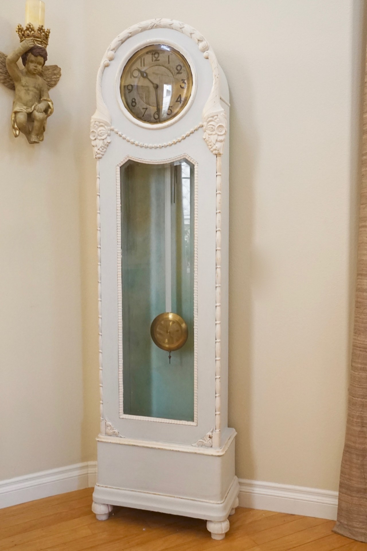 HeyGirlfriend.Net ~ Painted Antique Grandfather Clock
