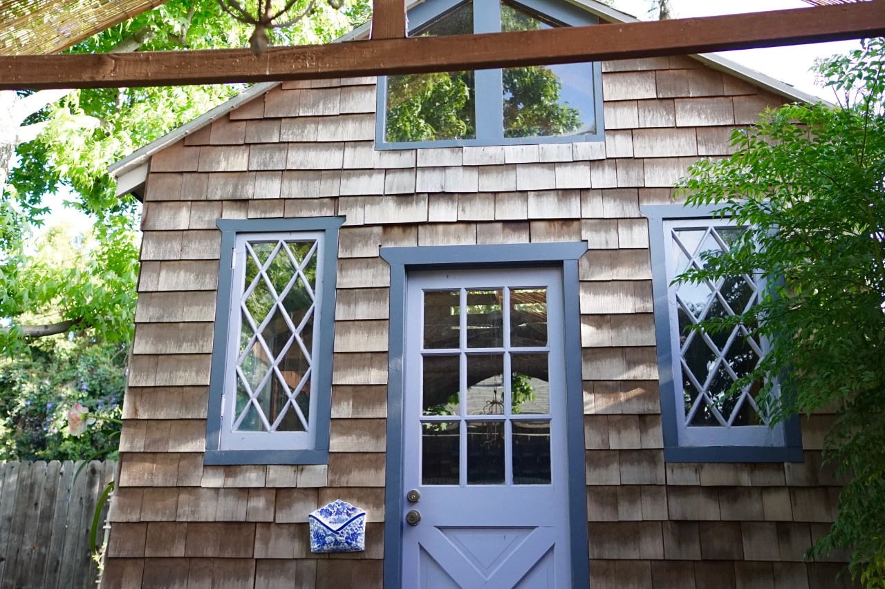 shingled garden house